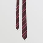 Burberry Burberry Slim Cut Striped Silk Jacquard Tie, Red