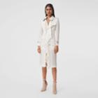 Burberry Burberry Trompe L'oeil Silk Trench Coat, Size: 0, White