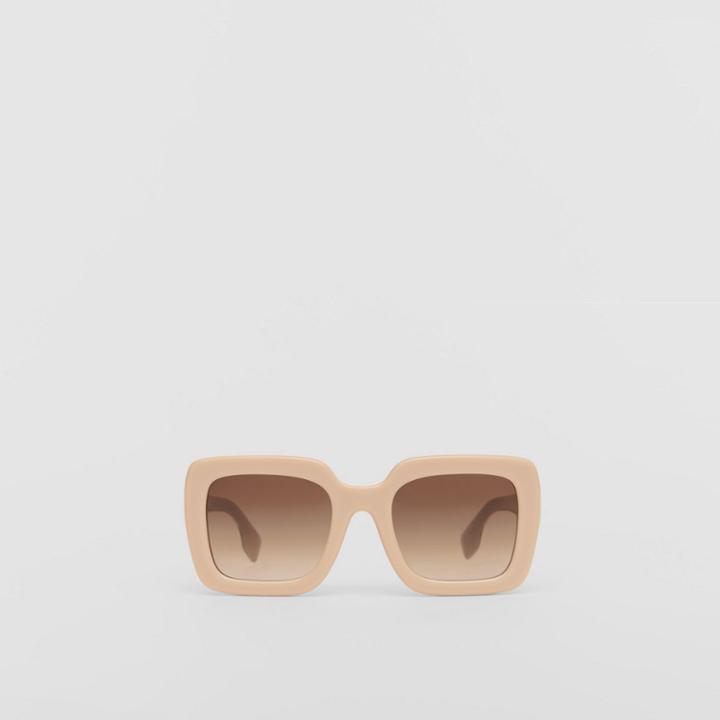 Burberry Burberry Oversized Square Frame Sunglasses, Yellow