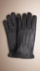 Burberry Fur Lined Deerskin Gloves