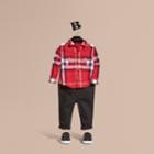 Burberry Burberry Check Cotton Shirt, Size: 3y, Red