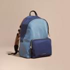 Burberry Leather And House Check Trim Technical Backpack