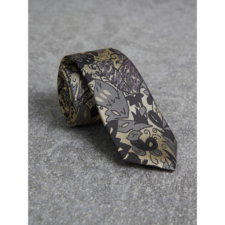 Burberry Burberry Slim Cut Beasts Silk Jacquard Tie, Blue