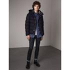 Burberry Burberry Detachable-sleeve Down-filled Puffer Jacket, Size: 40, Blue