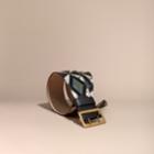 Burberry Burberry Snakeskin Intarsia Waist Belt, Size: 105, Blue