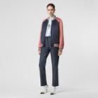 Burberry Burberry Icon Stripe Detail Monogram Motif Bomber Jacket, Size: 04, Blue