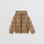 Burberry Burberry Childrens Lightweight Vintage Check Hooded Jacket, Size: 14y, Yellow
