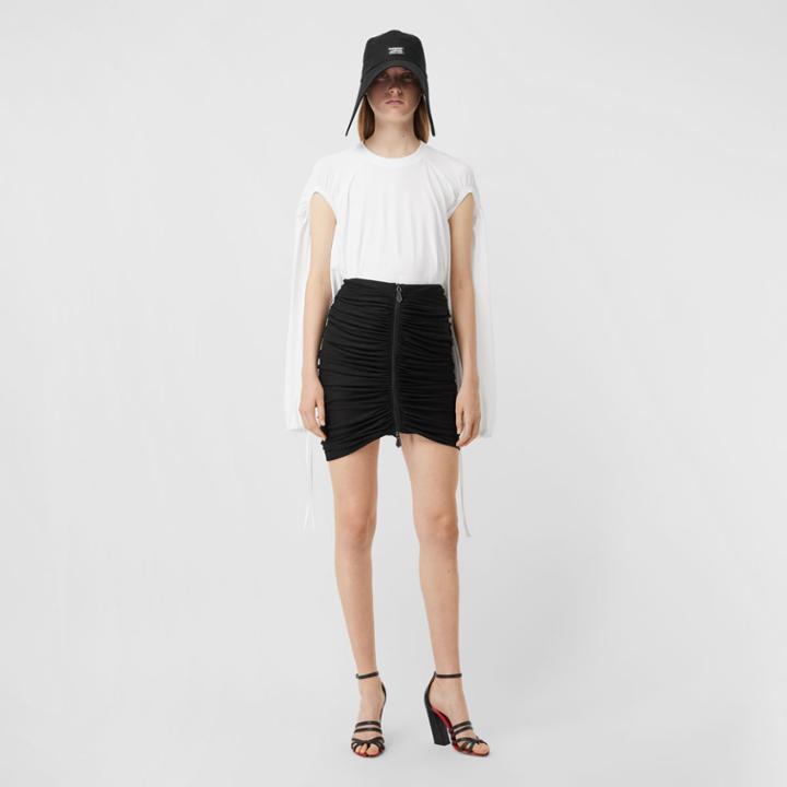 Burberry Burberry Cut-out Sleeve Cotton Oversized Top, White