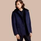 Burberry Cashmere Donkey Jacket With Detachable Shearling Collar