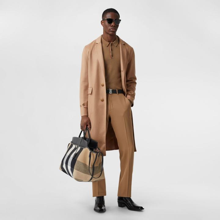 Burberry Burberry Double-faced Cashmere Lab Coat, Size: 44, Beige