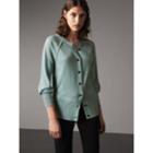 Burberry Burberry Open-knit Detail Cashmere Cardigan, Green