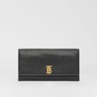 Burberry Burberry Monogram Motif Grainy Leather Continental Wallet, Black