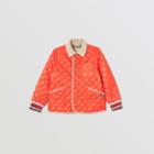 Burberry Burberry Childrens Corduroy Trim Lightweight Diamond Quilted Jacket, Size: 10y, Orange