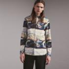 Burberry Burberry Reclining Figure: Bunched Print Cotton Poplin Shirt, Size: M, White