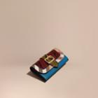 Burberry Burberry Snakeskin And House Check Continental Wallet, Blue