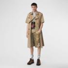 Burberry Burberry Tiger Print Nylon Shorts, Size: 36, Beige