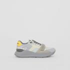 Burberry Burberry Vintage Check Nylon, Leather And Cotton Sneakers, Size: 39