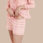Burberry Burberry Tonal Check Silk Crepon Shorts, Pink