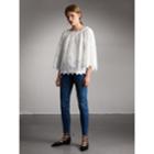 Burberry Burberry Broderie Anglaise Flared Top, Size: 04, White