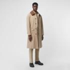 Burberry Burberry Shearling Collar Cotton Car Coat, Size: 40