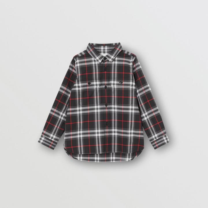 Burberry Burberry Childrens Vintage Check Cotton Shirt, Size: 14y, Black