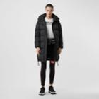 Burberry Burberry Detachable Hood Monogram Econyl Puffer Coat, Size: S, Black