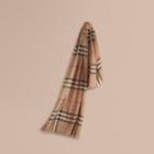 Burberry Burberry Lightweight Check Wool And Silk Scarf, Brown