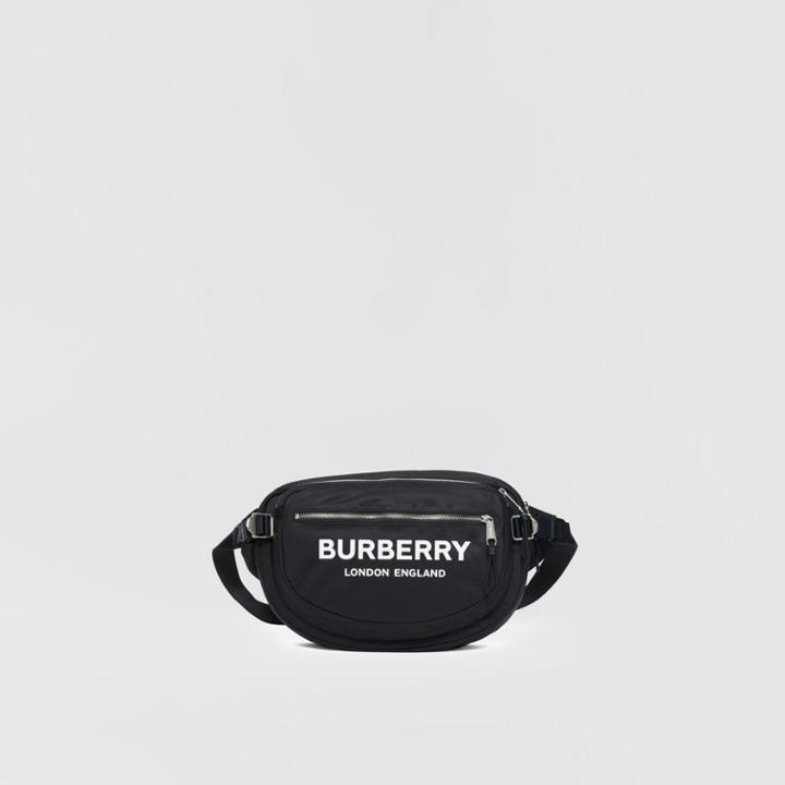 Burberry Burberry Large Logo Print Econyl Cannon Bum Bag, Black