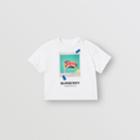 Burberry Burberry Childrens Polaroid Print Cotton T-shirt, Size: 6m, White