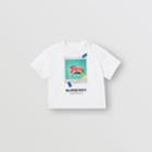 Burberry Burberry Childrens Polaroid Print Cotton T-shirt, Size: 6m, White