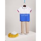 Burberry Burberry Embroidered Two-tone Cotton Piqu Polo Shirt, Size: 14y, Blue