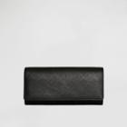 Burberry Burberry Perforated Logo Leather Continental Wallet, Black