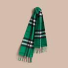 Burberry Burberry The Mini Classic Check Cashmere Scarf, Size: Os, Green