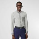 Burberry Burberry Classic Fit Contrast Stripe Cotton Shirt, Size: 39, Black