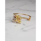 Burberry Burberry Crystal Daisy Brass Cuff, Size: M