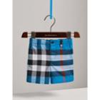 Burberry Burberry Check Cotton Chino Shorts, Size: 12m, Blue