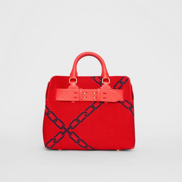 Burberry Burberry The Small Knitted Link Belt Bag, Red
