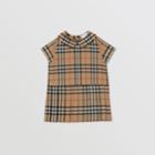 Burberry Burberry Childrens Peter Pan Collar Vintage Check Cotton Dress, Size: 2y
