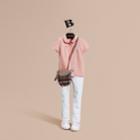 Burberry Burberry Ruched Detail Stretch Cotton Polo Shirt, Size: 12y, Purple