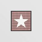 Burberry Burberry Star Motif Check Print Silk Square Scarf, Red