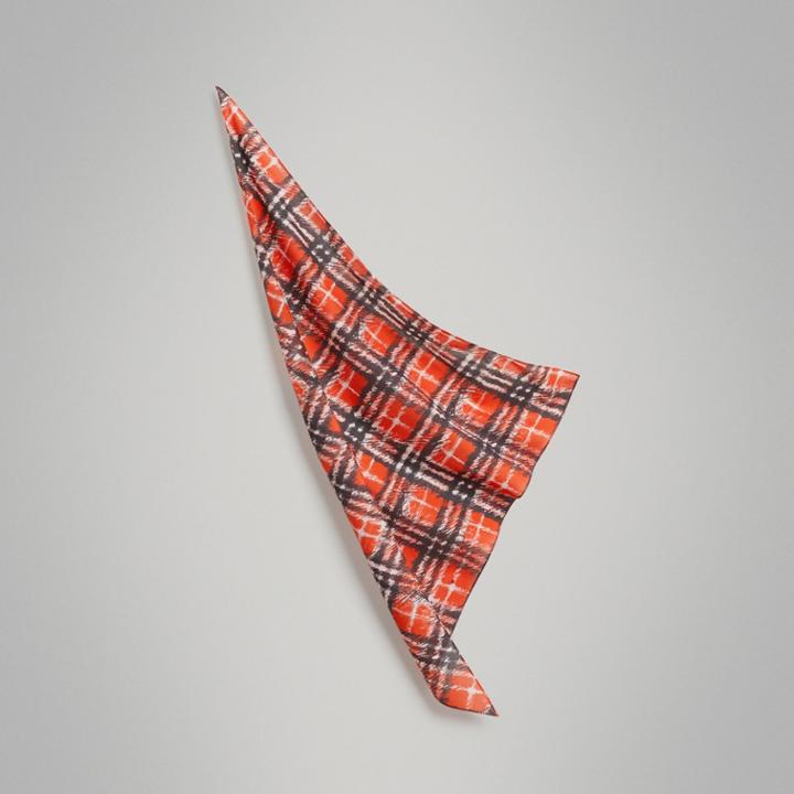 Burberry Burberry Childrens Scribble Check Cotton Scarf, Size: Os, Red