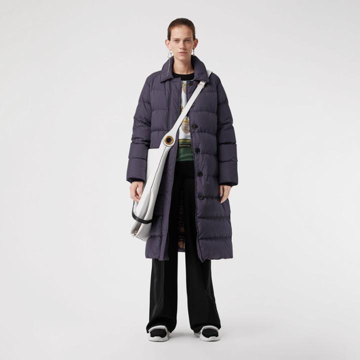 Burberry Burberry Belted Long Down-filled Puffer Coat, Blue