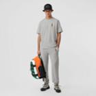 Burberry Burberry Contrast Logo Graphic Cotton Trackpants, Size: M, Grey