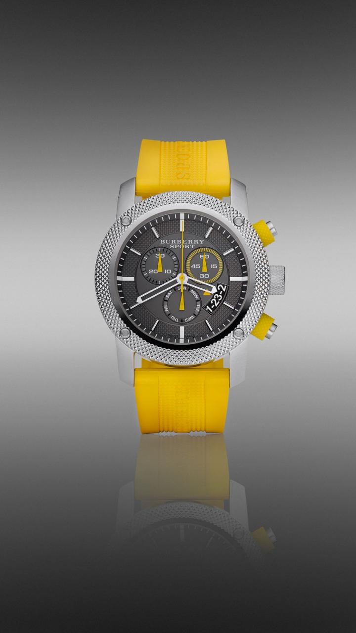 Burberry Burberry Sport Chronograph Watch, Yellow