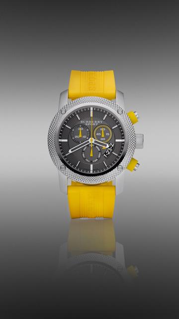 Burberry Burberry Sport Chronograph Watch, Yellow