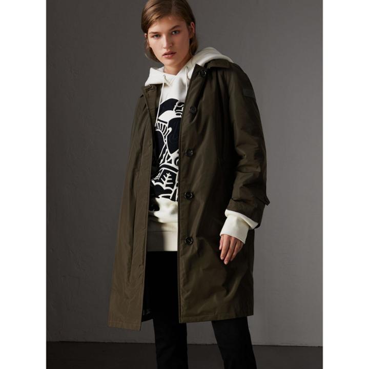 Burberry Burberry Detachable Hood Showerproof Car Coat, Size: 00