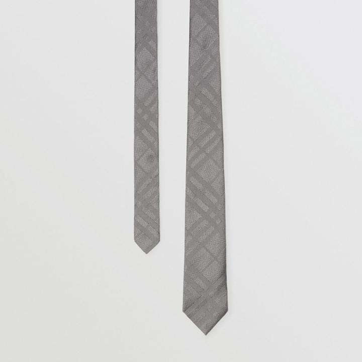 Burberry Burberry Classic Cut Check Silk Jacquard Tie, Grey