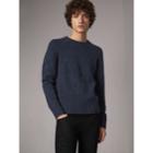 Burberry Burberry Wool Cashmere Mohair Tweed Sweater, Blue