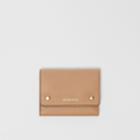 Burberry Burberry Small Leather Wallet, Beige