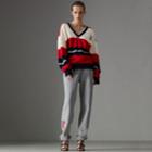Burberry Burberry Reissued Striped Lambswool Sweater, Size: Xxs, Red
